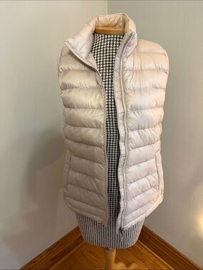 32 Degrees Heat Light Cream Quilted Puffer Vest